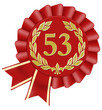 jubiläum 53 button lorbeer schleife geburtstag