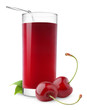 Cherry juice on white Cherry juice on white