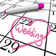 Wedding - Marriage Day Circled with Heart