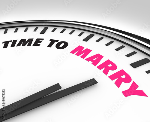 Illustration: Time to Marry - Clock for Wedding Ceremony Time to Marry - Clock for Wedding Ceremony