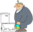 Man Taking A Drug Test.