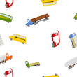 seamless pattern with colorful trucks and buses seamless pattern with colorful trucks and buses