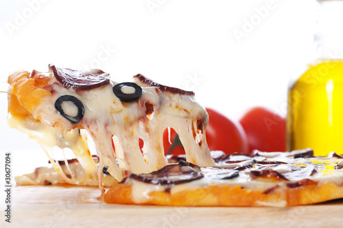 Photo: Pizza with melted cheese Pizza with melted cheese