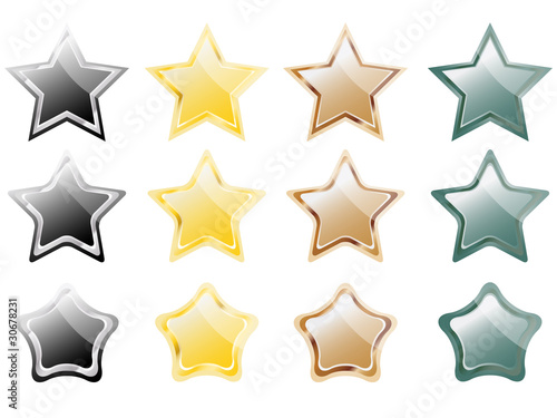 Illustration: Glossy stars 1 Glossy stars 1