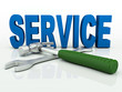 Service - Hammer und Schraubenschlüssel