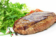 Rumpsteak and salad