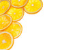 Orange frame isolated on white background