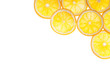 Orange frame isolated on white background
