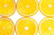 Orange slices isolated on white background