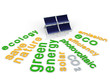 rendered concept of a green energy word cloud
