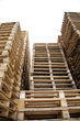 Isolated piles of wooden pallets Isolated piles of wooden pallets
