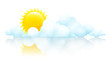 Vector: Sun and clouds Sun and clouds