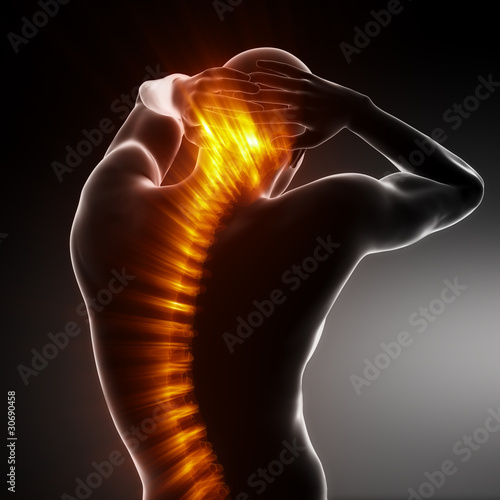 Illustration: Male Body Backbone Scan Male Body Backbone Scan