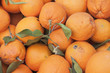 Orangen auf einem Wochenmarkt in Son Servera, Mallorca