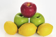 Fruit, isolated on a white background.
