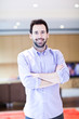 Smiling man indoors