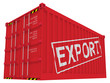 Export cargo container isolated on white Export cargo container isolated on white