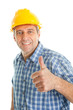 Worker wearing hard hat