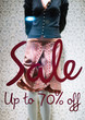 Sale sign in shop window