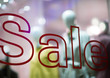Sale sign in shop window