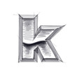 3d metal letters sketch - k. Eps10