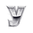 3d metal letters sketch - y. Eps10