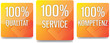 Button - 100% Qualität Service Kompetenz - gelb orange Button - 100% Qualität Service Kompetenz - gelb orange