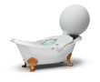 3d small people - in a bath