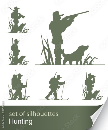 Vector: silhouette of hunter vector silhouette of hunter vector