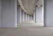 view on the road under concrete road bridge