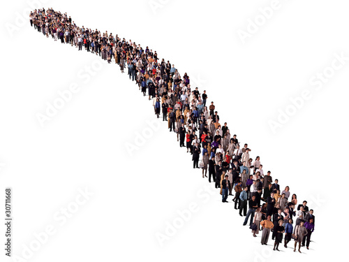 Illustration: group of people waiting in line group of people waiting in line