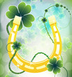 Golden good luck horseshoe Golden good luck horseshoe
