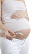 Pregnant woman giving up smoking