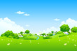 Green Landscape with houses