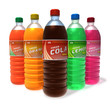 Illustration: Set of refreshing drinks in plastic bottles Set of refreshing drinks in plastic bottles