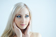 beauty blonde in cold colours