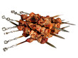 Grilled shish kebab skewer.