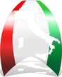 Italia 150° Nastro Tricolore-Italy Flag and Map-Vector