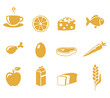Vector: Various healthy food and drink icons Various healthy food and drink icons