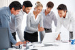 Team concentrating on work