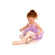 Photo: Tiny Ballet Dancer playind dressup in pointe shoes Tiny Ballet Dancer playind dressup in pointe shoes