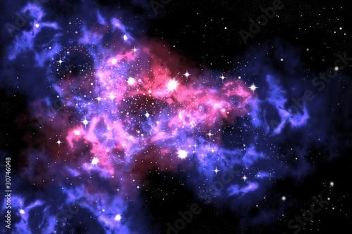Illustration: Orion and star in the universe Orion and star in the universe