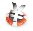 lifebelt yen isolated on a white background