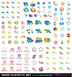 Vettoriale: 132 Abstract Design Elements 2D and 3D 132 Abstract Design Elements 2D and 3D