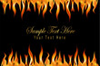 Fire flame on a black background. Vector illustration. Fire flame on a black background. Vector illustration.