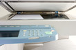 Photo: A Copy scanning in photocopier. A Copy scanning in photocopier.