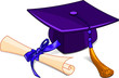 Graduation cap and diploma Graduation cap and diploma