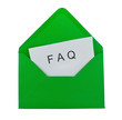 Faq card in envelope