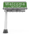 Freeway EXIT Sign Welcome