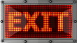 exit announcement on the LED display